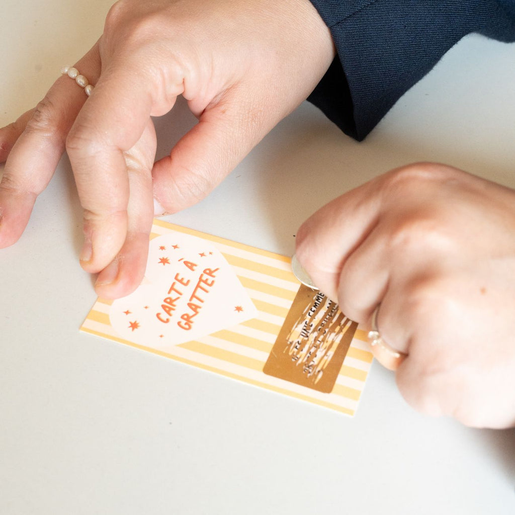 Carte à gratter inspirante, petit cadeau pour dire merci