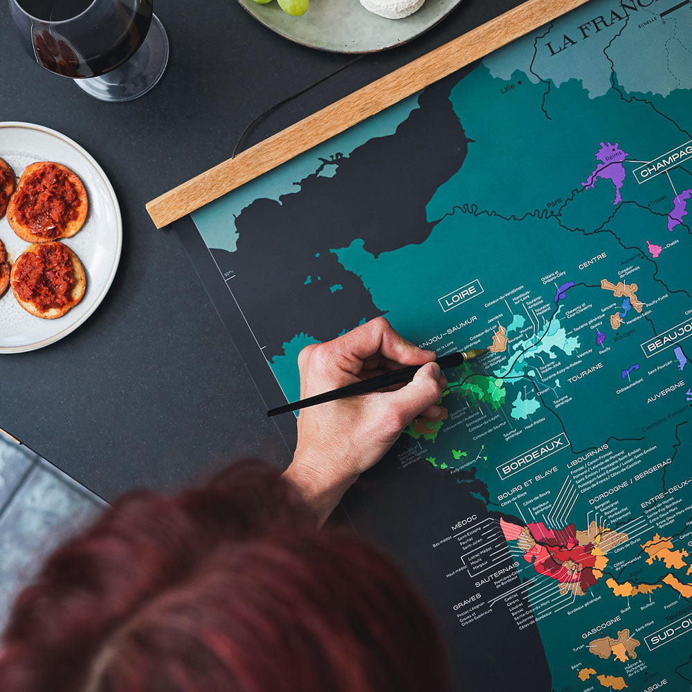 Carte à Gratter la France des Vins - Poster à Gratter