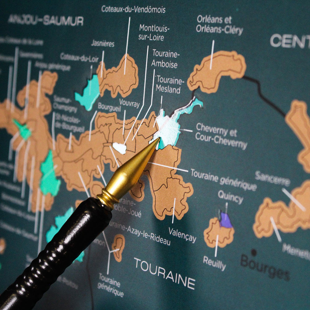 Carte à Gratter la France des Vins - Poster à Gratter
