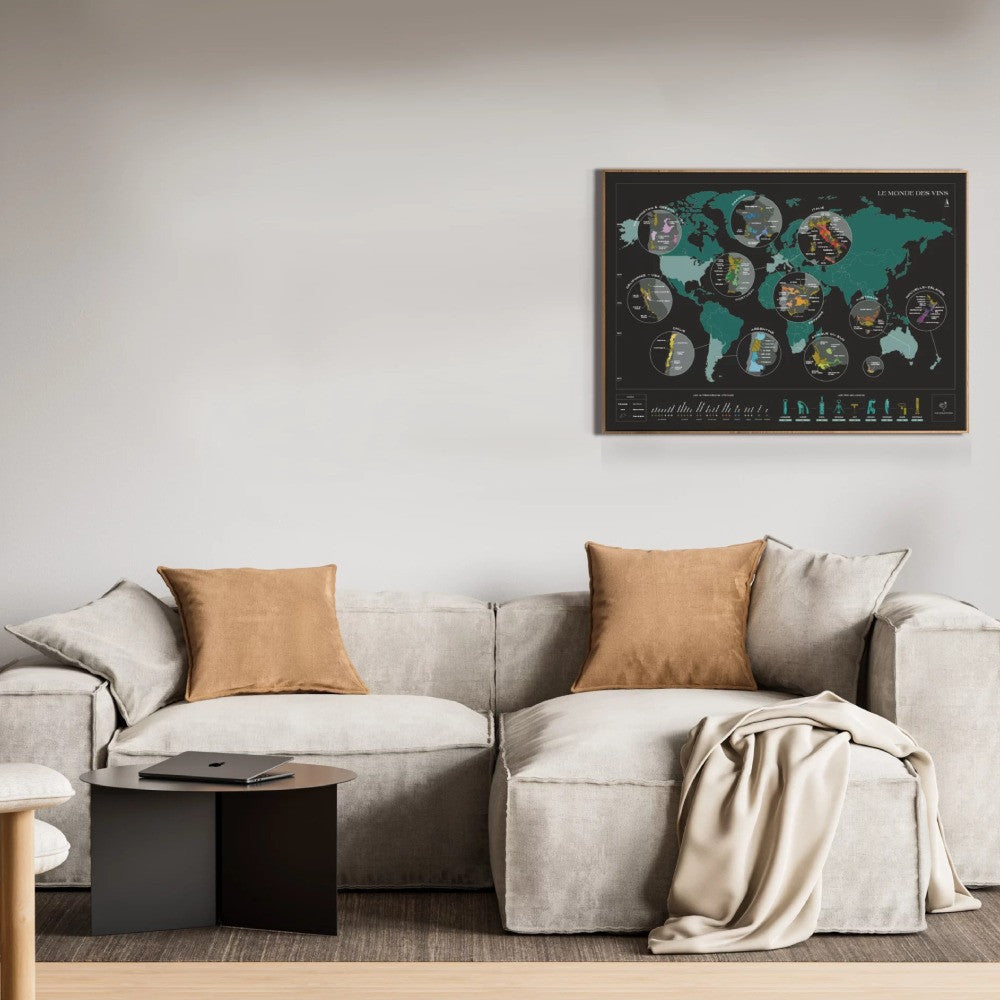 Carte à Gratter le Monde des Vins - Poster à Gratter
