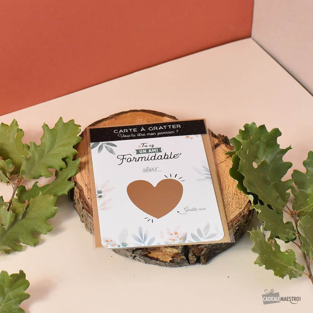 Carte à Gratter "Veux-tu être Mon Parrain ?" - Cadeau pour son Parrain CadoMaestro