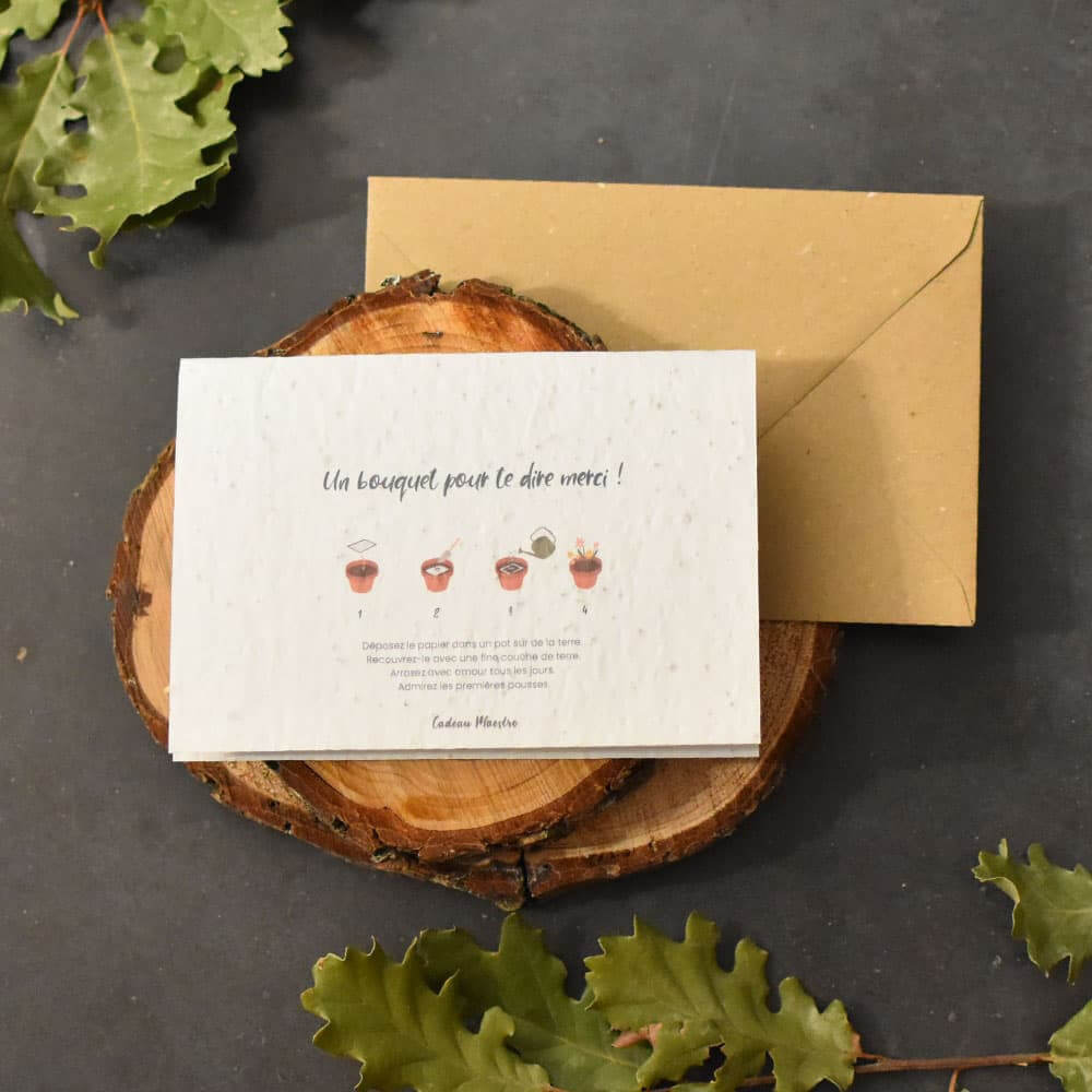 Carte à Planter Remerciements - Carte Anniversaire CadoMaestro