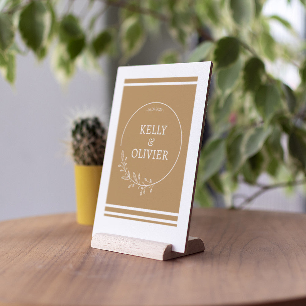 Carte en Bois Mariage à Personnaliser - Carte en Bois Personnalisable