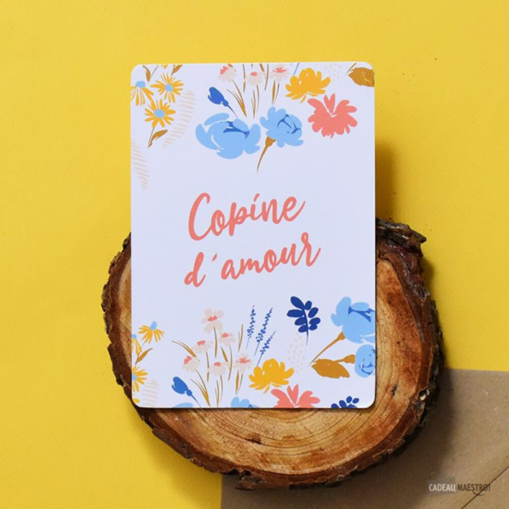 Carte Copine d'Amour - Carte Anniversaire