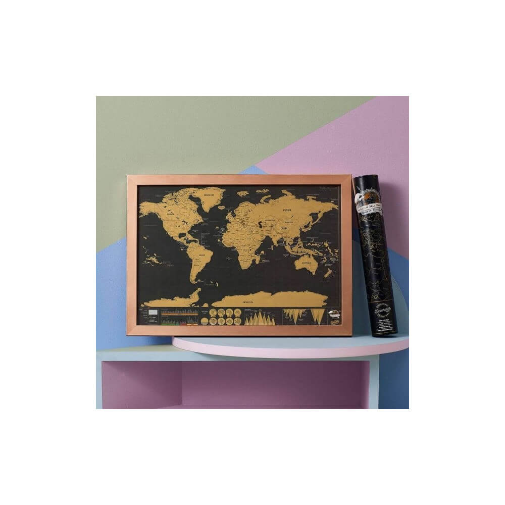 Carte du Monde à Gratter Luxe Edition Voyage - Carte du Monde