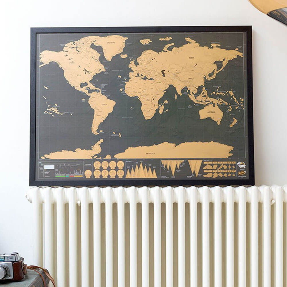 Carte du Monde à Gratter Luxe - Carte du Monde