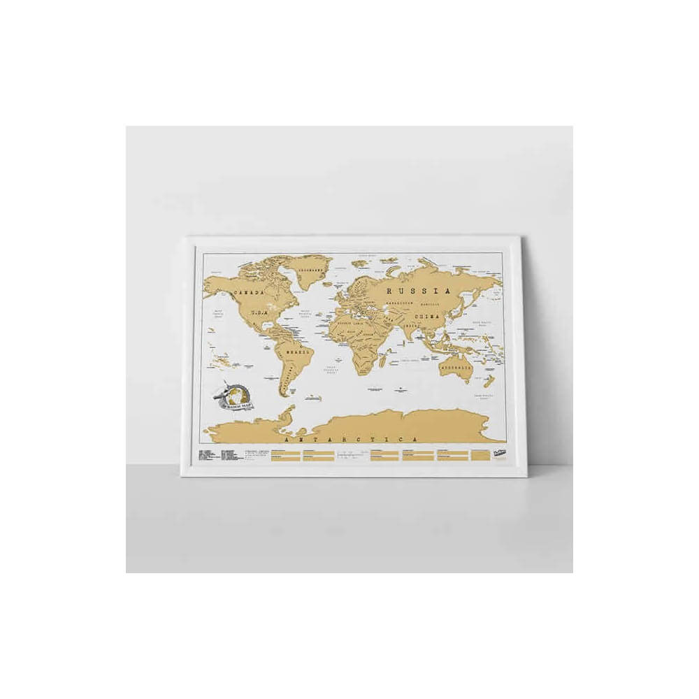 Carte du Monde à Gratter Originale - Carte du Monde Scratch Map By Luckies