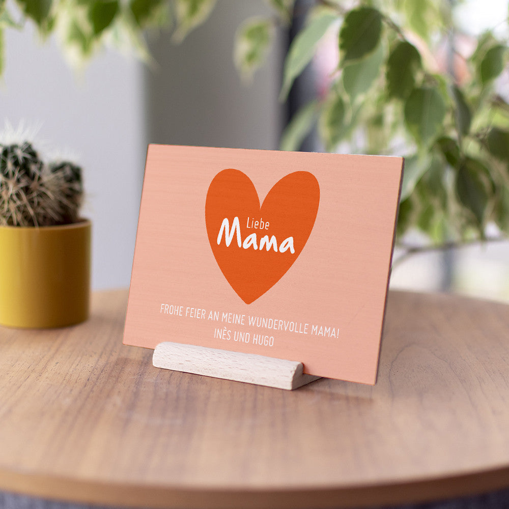 Carte en Bois Maman à Personnaliser - Carte en Bois Personnalisable