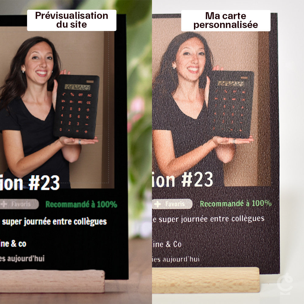 Carte en Bois Playlist à Personnaliser - Carte en Bois Personnalisable