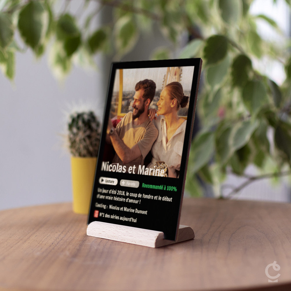 Carte en Bois Streaming à Personnaliser - Carte en Bois Personnalisable