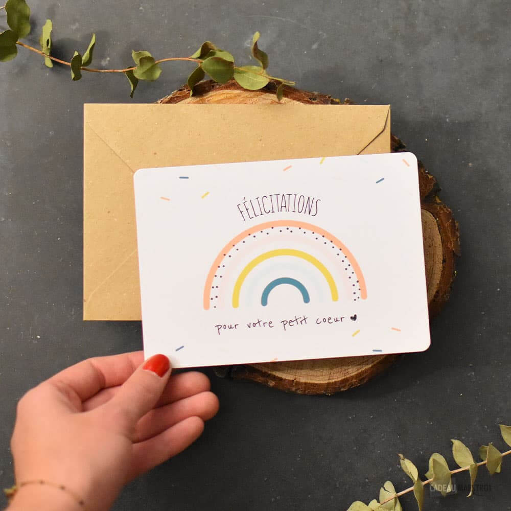 Carte Félicitations Naissance - Accessoires Bébé Personnalisés