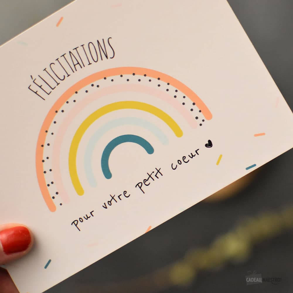 Carte Félicitations Naissance - Accessoires Bébé Personnalisés