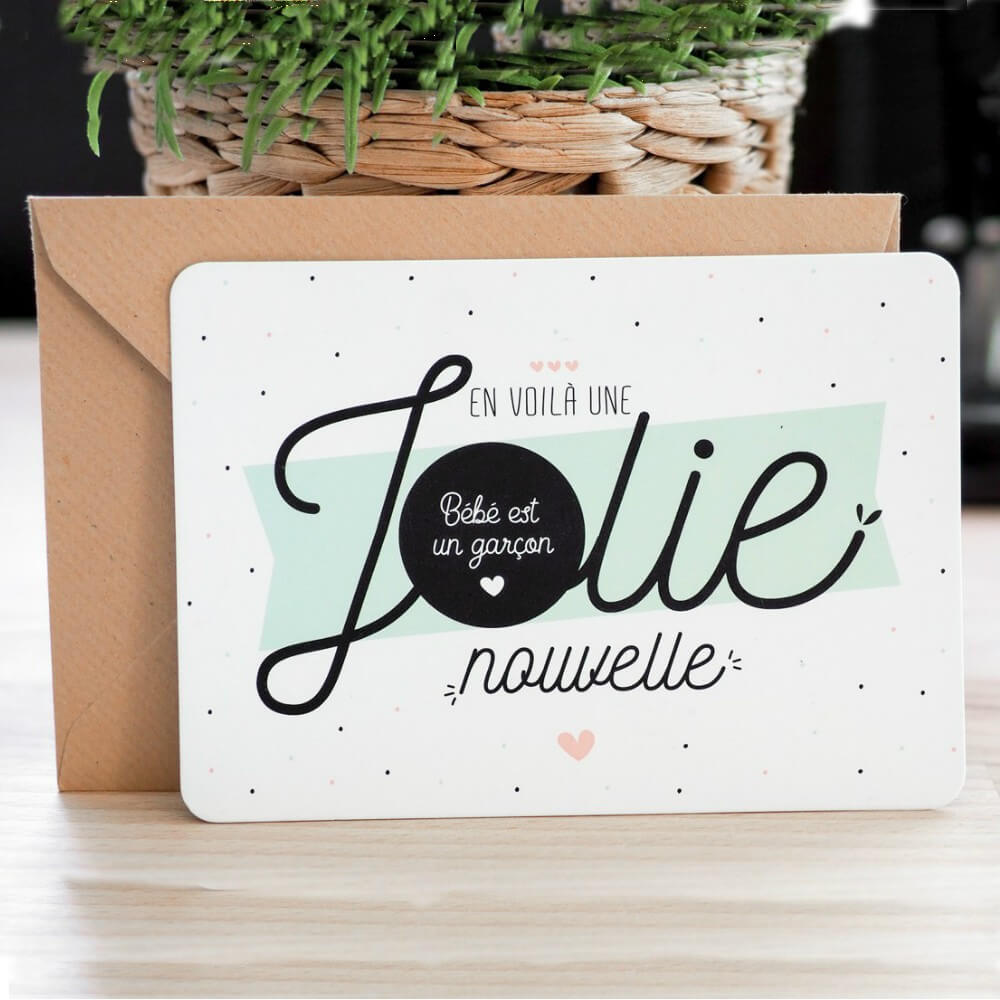 Carte à Gratter "Bébé est un Garçon" - Annonce Grossesse CadoMaestro