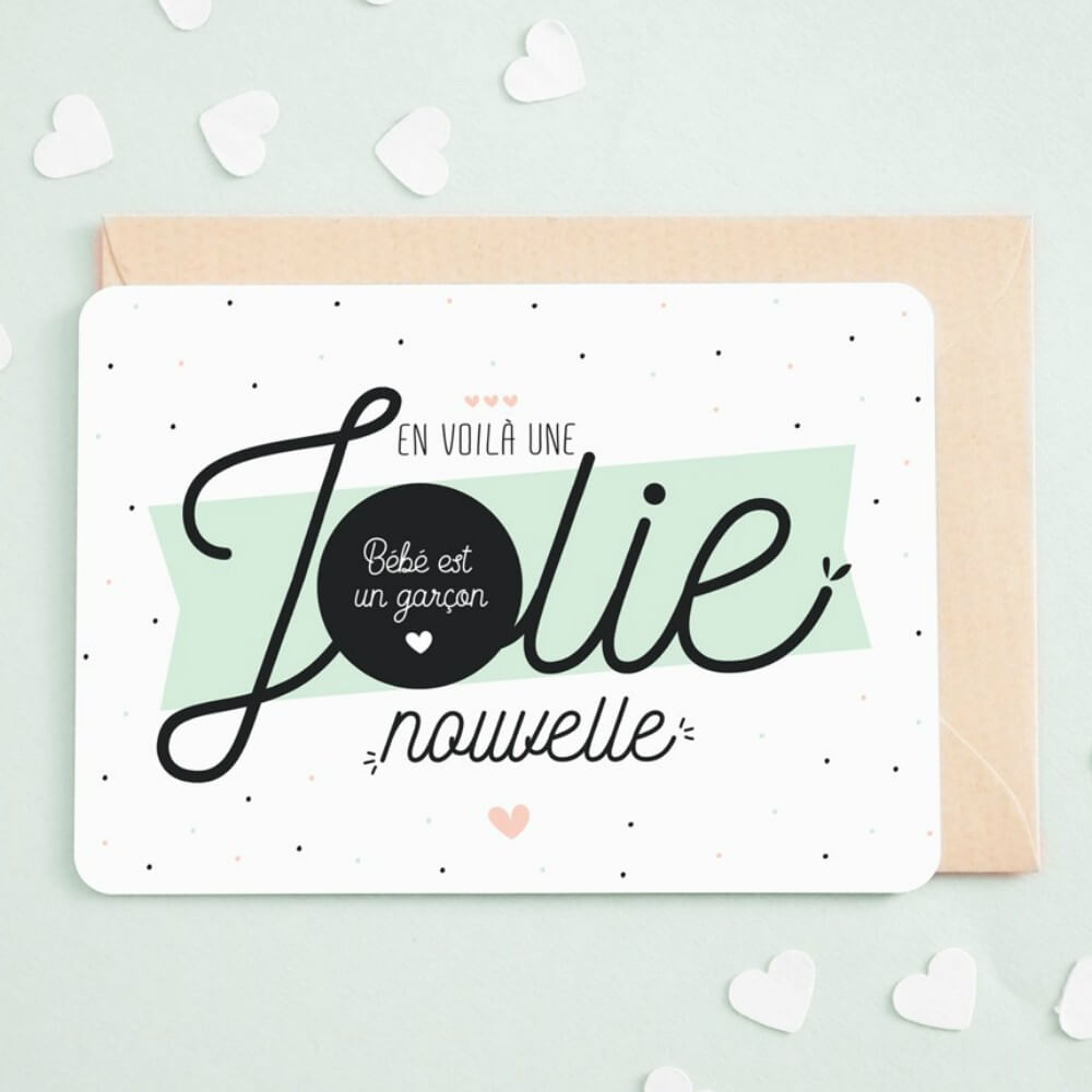 Carte à Gratter "Bébé est un Garçon" - Annonce Grossesse