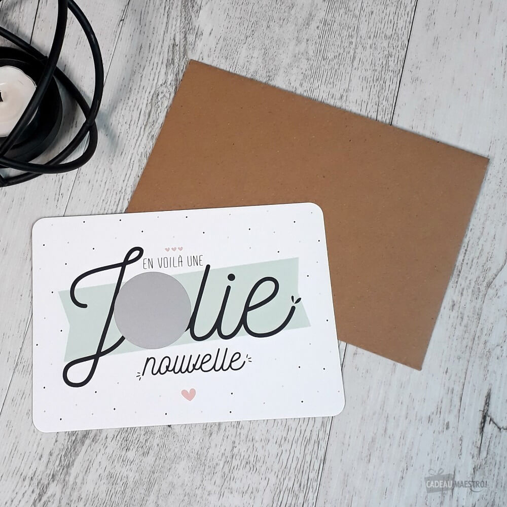 Carte à Gratter "Bébé est un Garçon" - Annonce Grossesse CadoMaestro
