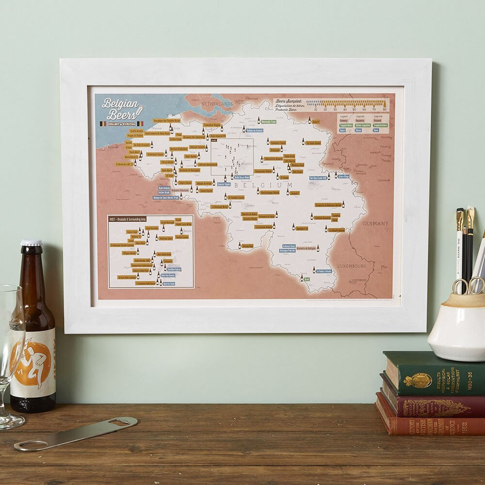 Carte à Gratter des Bières Belges - Poster à Gratter