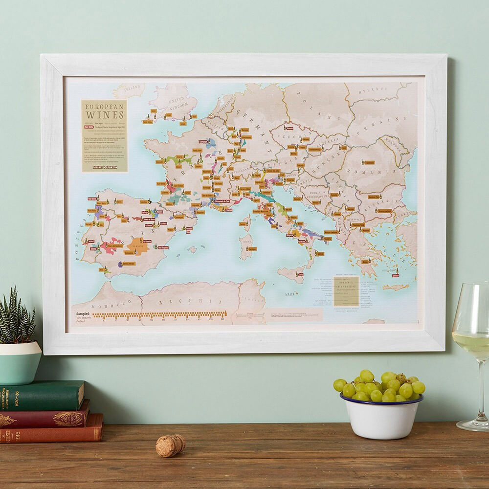 Carte à Gratter des Vins Européens - Poster à Gratter