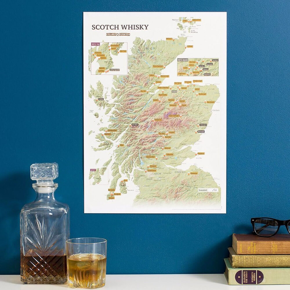 Carte à Gratter des Whiskies Écossais - Poster à Gratter