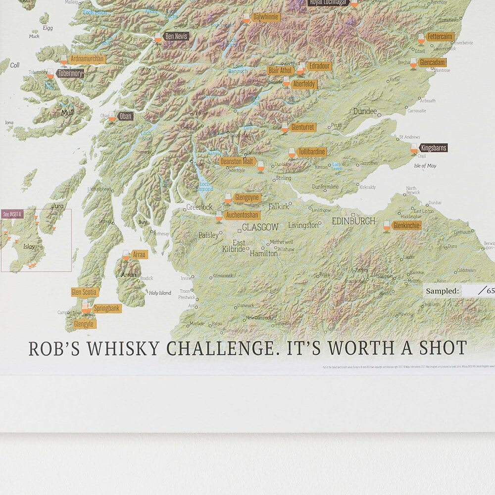 Carte à Gratter des Whiskies Écossais - Poster à Gratter CadoMaestro