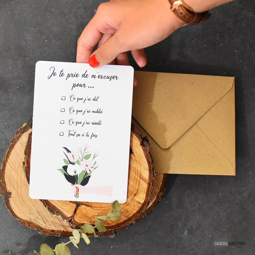 Carte Je m'Excuse Pour... - Carte Anniversaire CadoMaestro