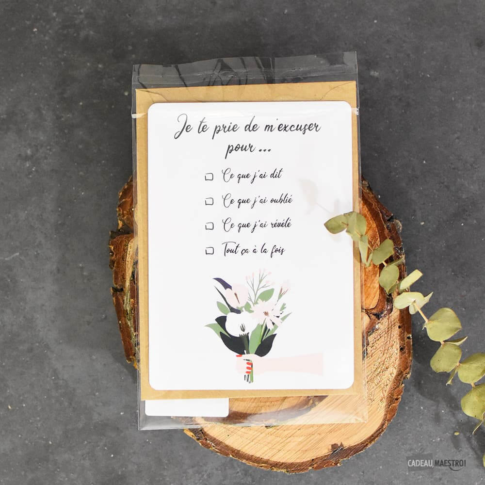 Carte Je m'Excuse Pour... - Carte Anniversaire CadoMaestro