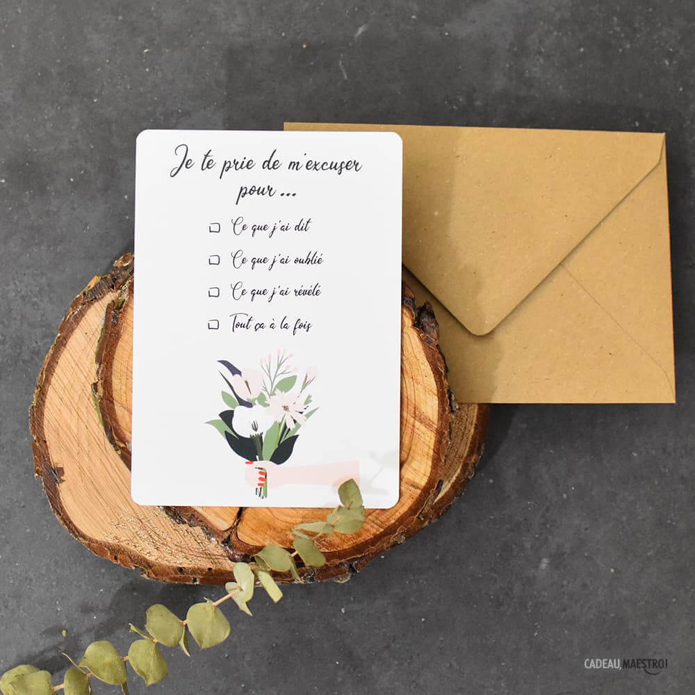 Carte Je m'Excuse Pour... - Carte Anniversaire