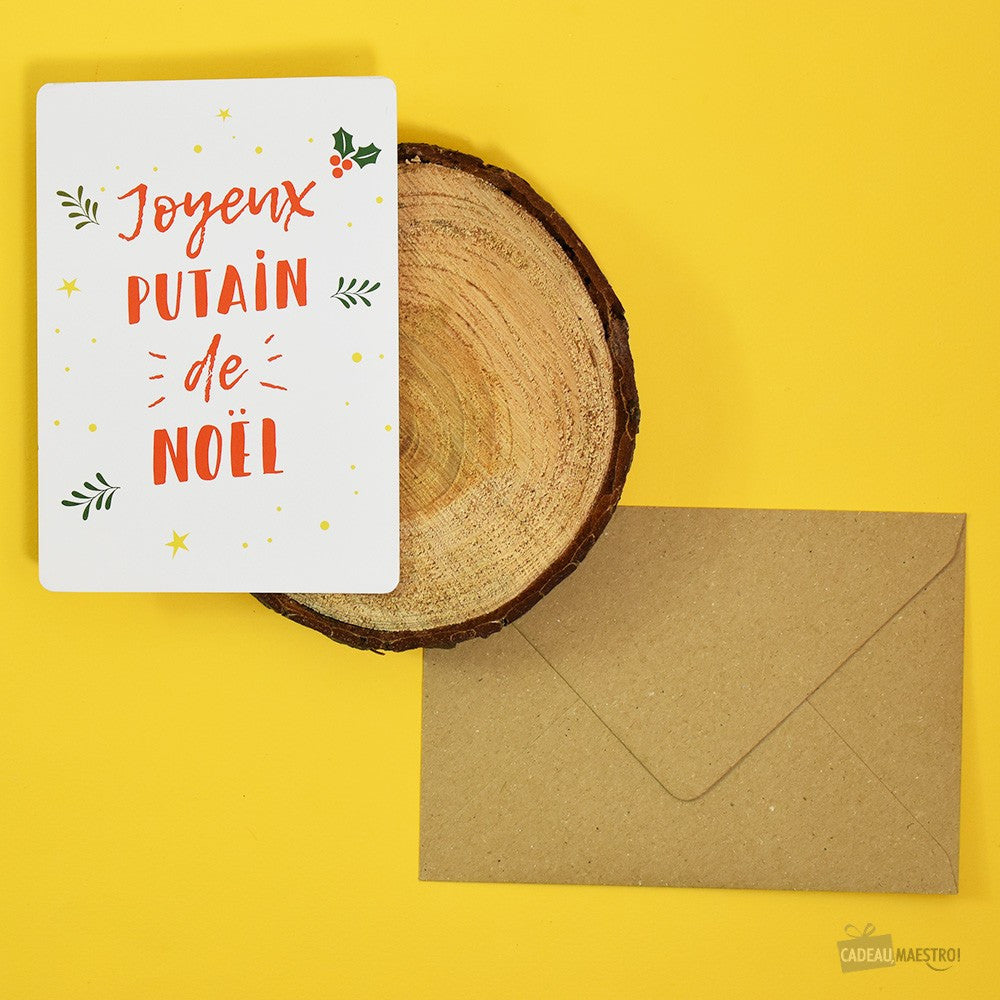 Carte Joyeux Putain de Noël - Carte Anniversaire CadoMaestro
