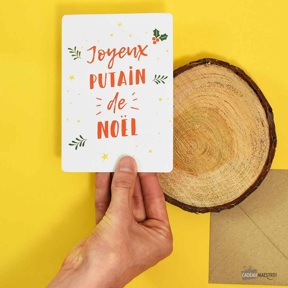 Carte Joyeux Putain de Noël - Carte Anniversaire CadoMaestro