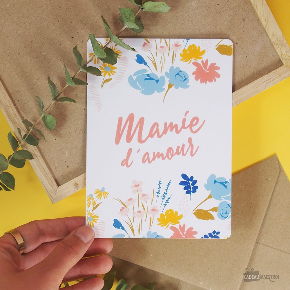 Carte Mamie d'Amour - Carte Anniversaire CadoMaestro