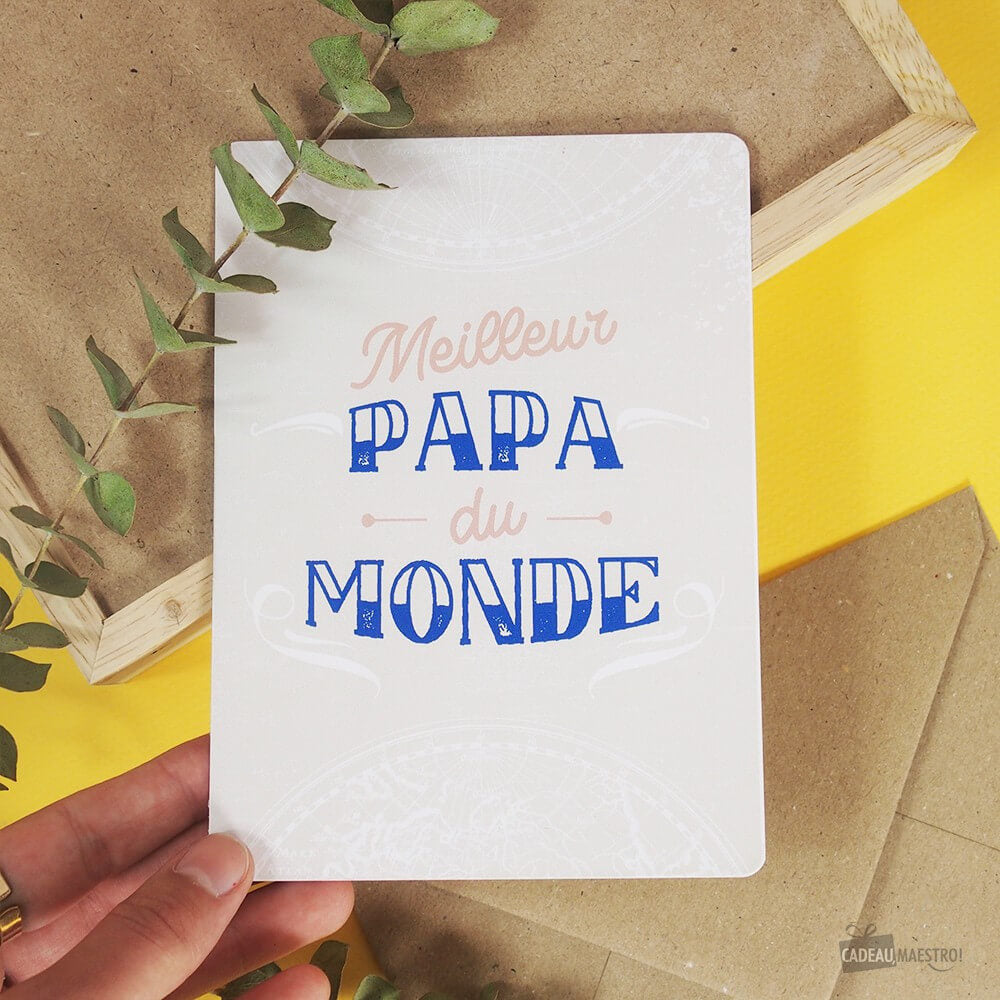 Carte Meilleur Papa - Carte Anniversaire CadoMaestro