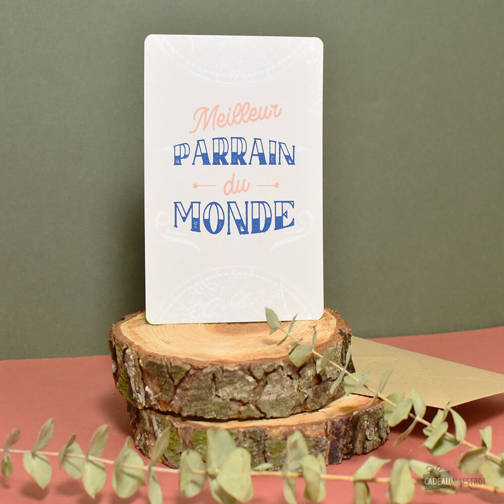 Carte Meilleur Parrain - Carte Anniversaire