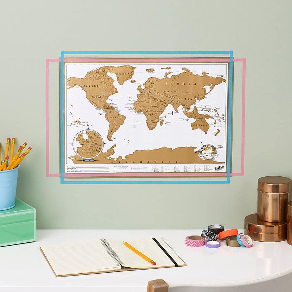Carte du Monde à Gratter Originale Edition Voyage - Carte du Monde