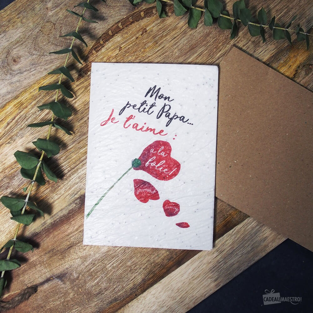 Carte à Planter "Je t'Aime Papa" - Carte Anniversaire