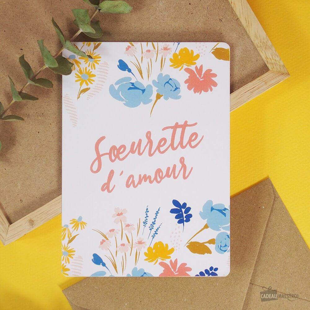 Carte Soeurette d'Amour - Carte Anniversaire