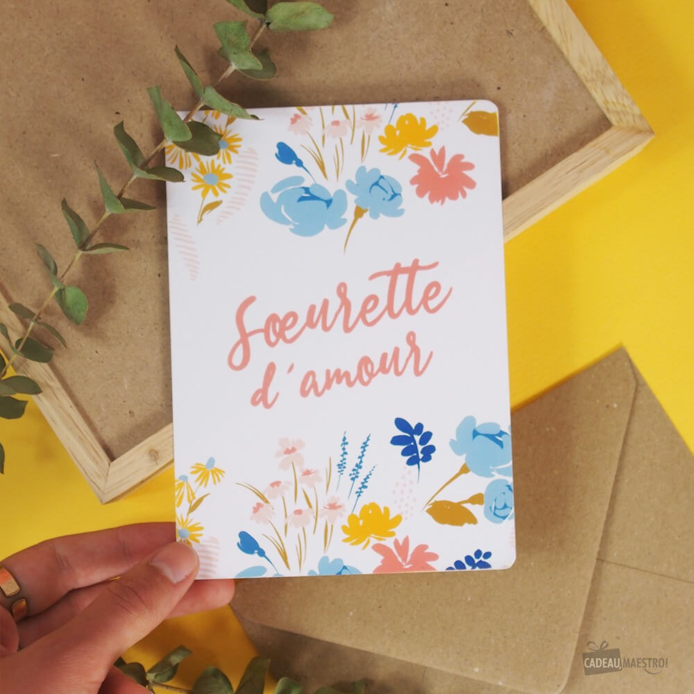 Carte Soeurette d'Amour - Carte Anniversaire CadoMaestro