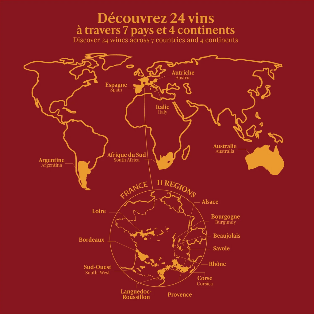 Calendrier de l’Avent Vin de France et du Monde 2025 - Flakon