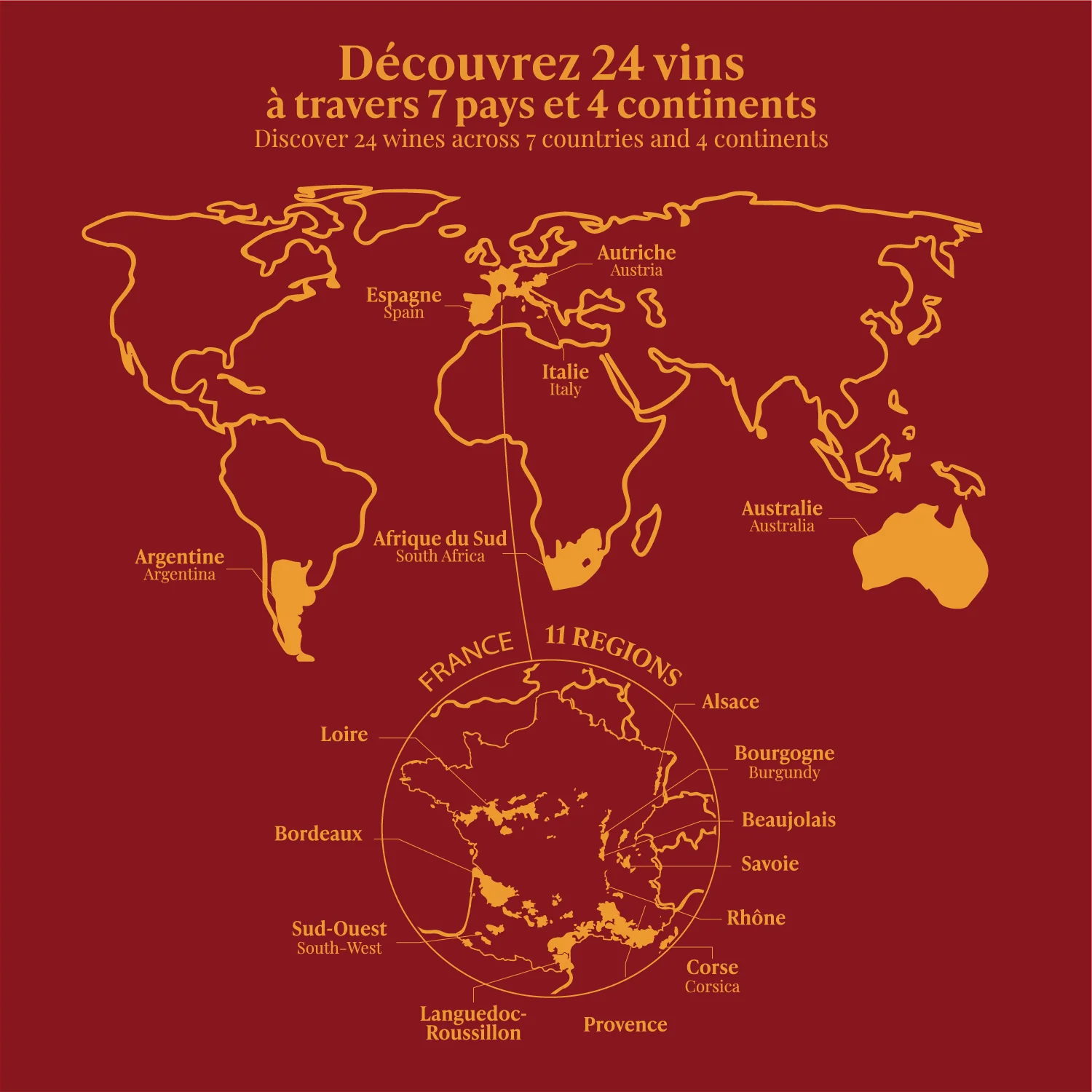 Calendrier de l’Avent Vin de France et du Monde 2025 - Flakon