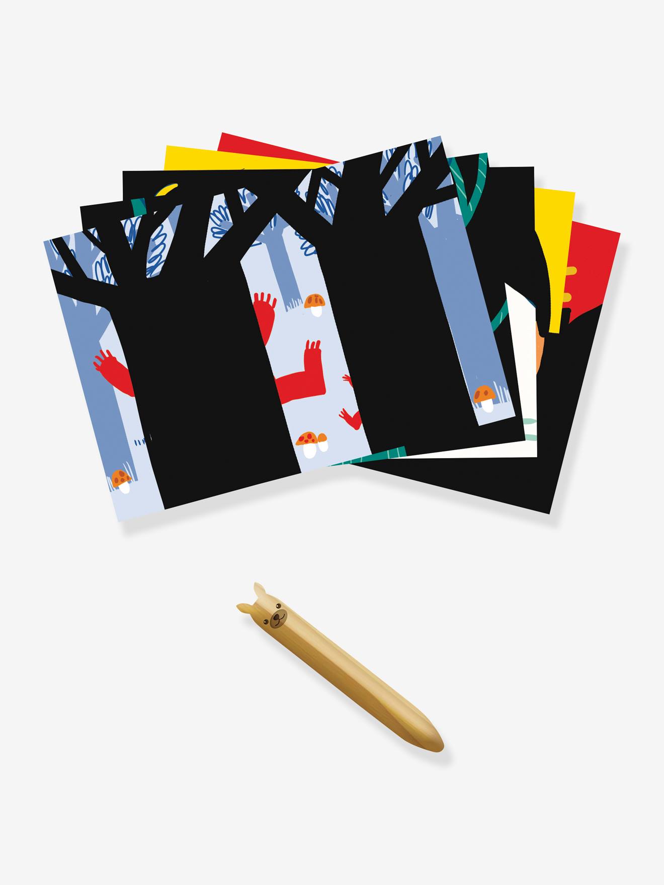 Cartes à gratter animaux à découvrir vert