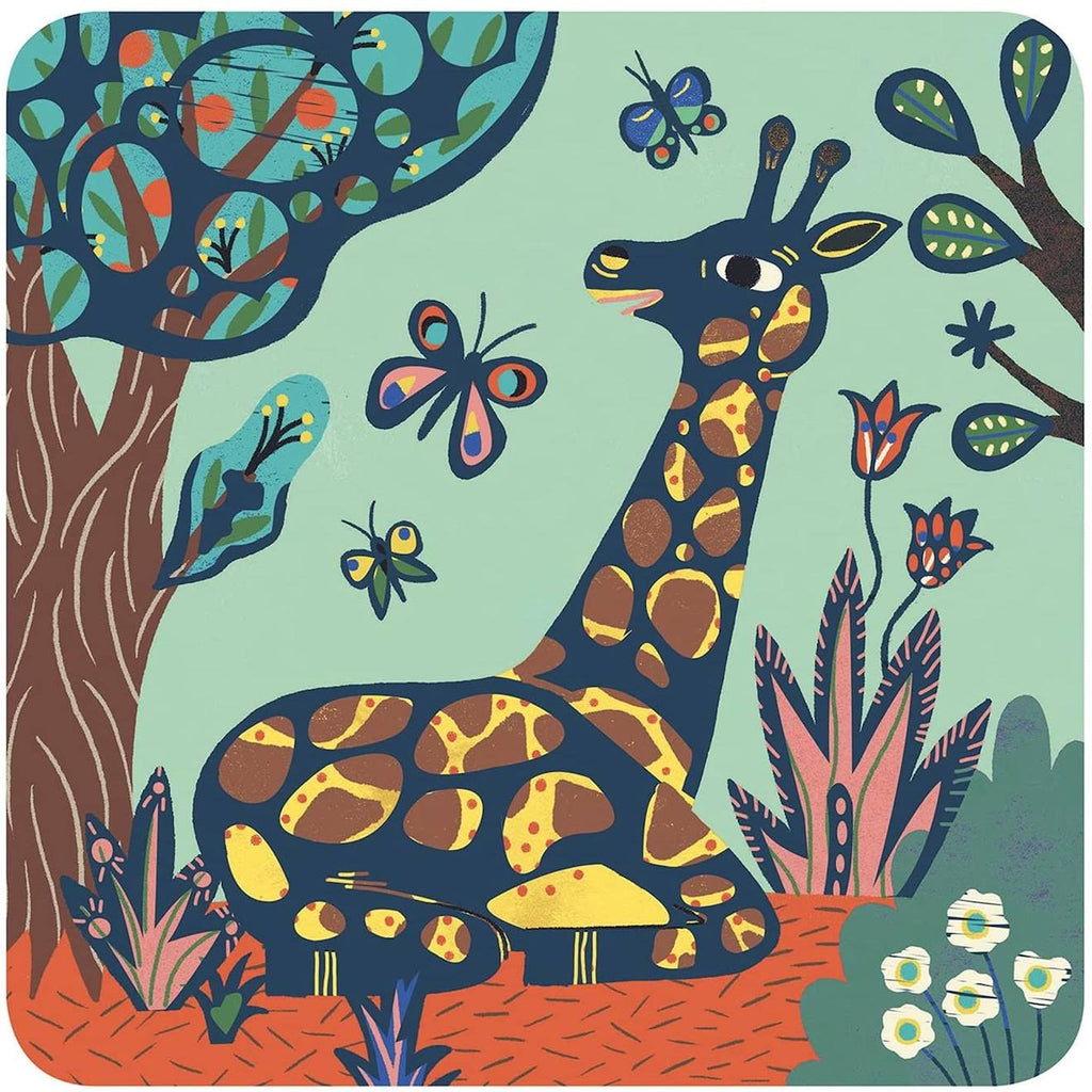 Cartes à gratter grosses bêtes multicolore