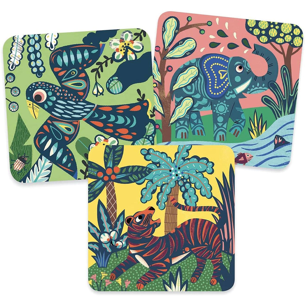 Cartes à gratter grosses bêtes multicolore