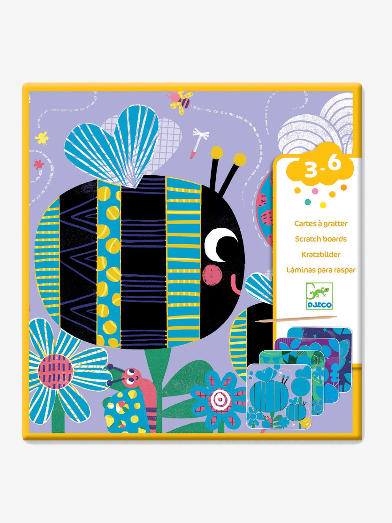 Cartes à gratter «toutes petites bêtes» multicolore
