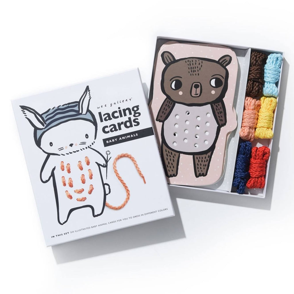 Cartes de laçage - bébés animaux multi-coloured