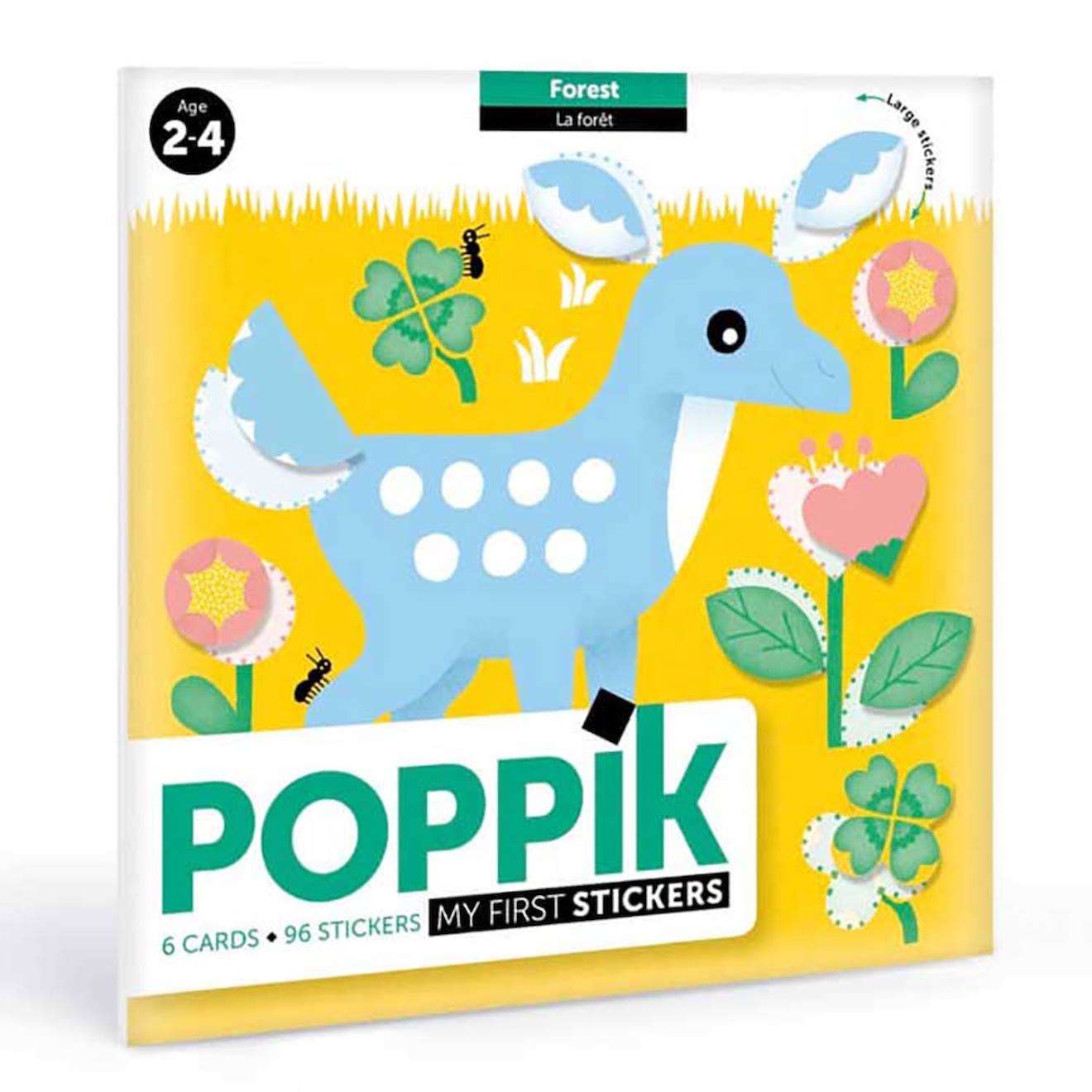 Cartes et gommettes créatives dans la forêt multi-coloured