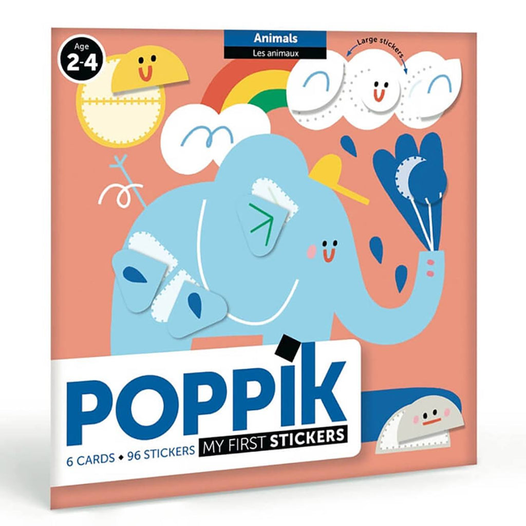 Cartes et gommettes créatives les animaux multi-coloured