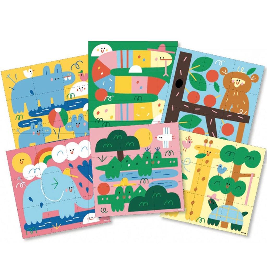 Cartes et gommettes créatives les animaux multi-coloured