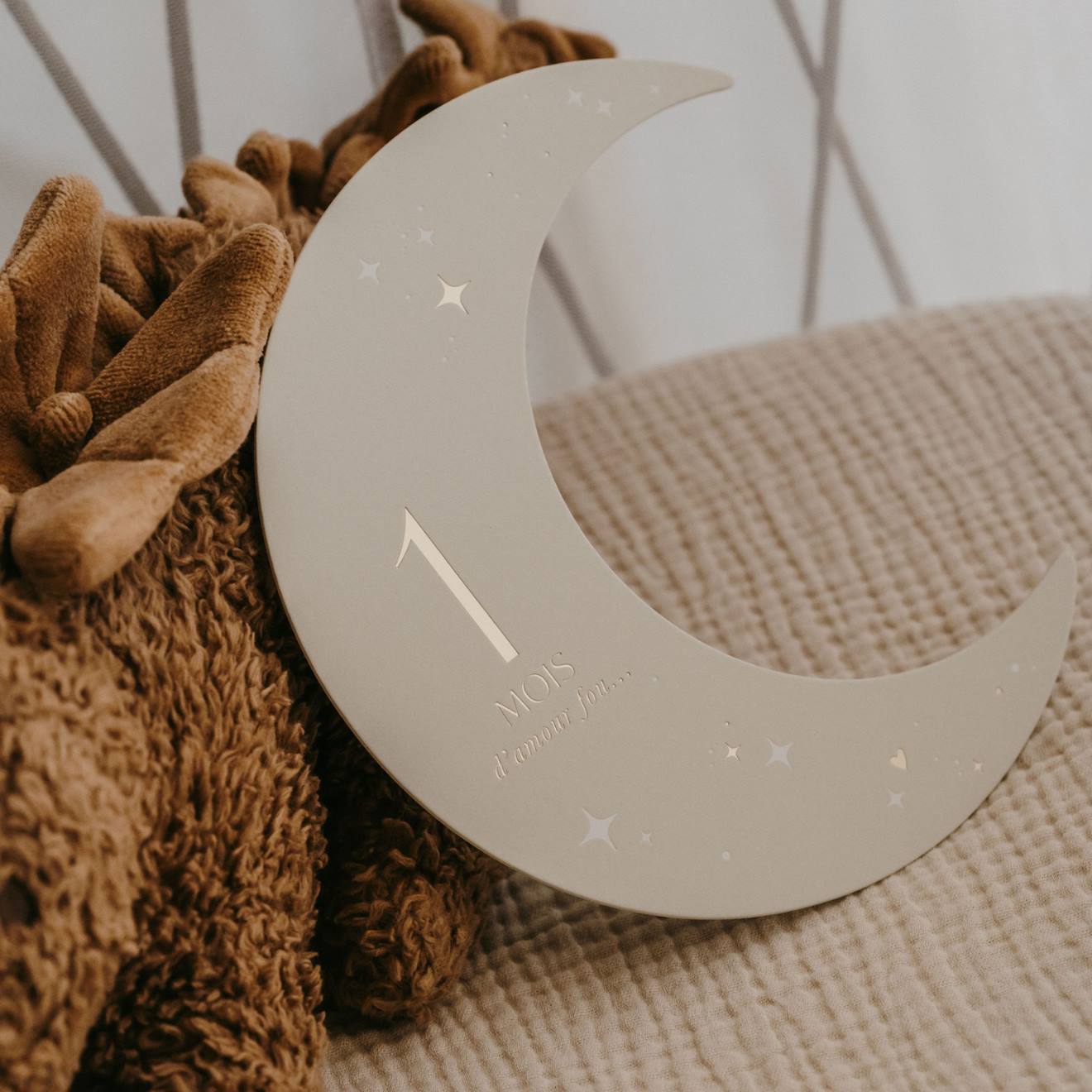Cartes étapes moon beige, blanc