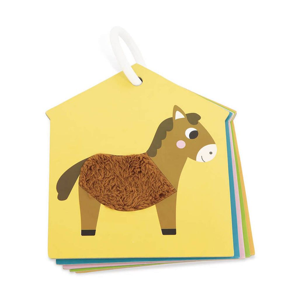 Cartes tactiles la ferme en carton multicolore