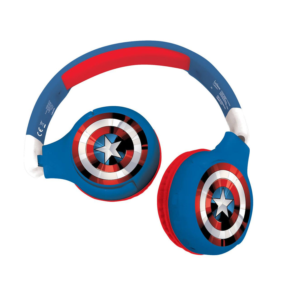 Casque 2 en 1 Avengers Bluetooth et filaire avec limitation de son multicolore
