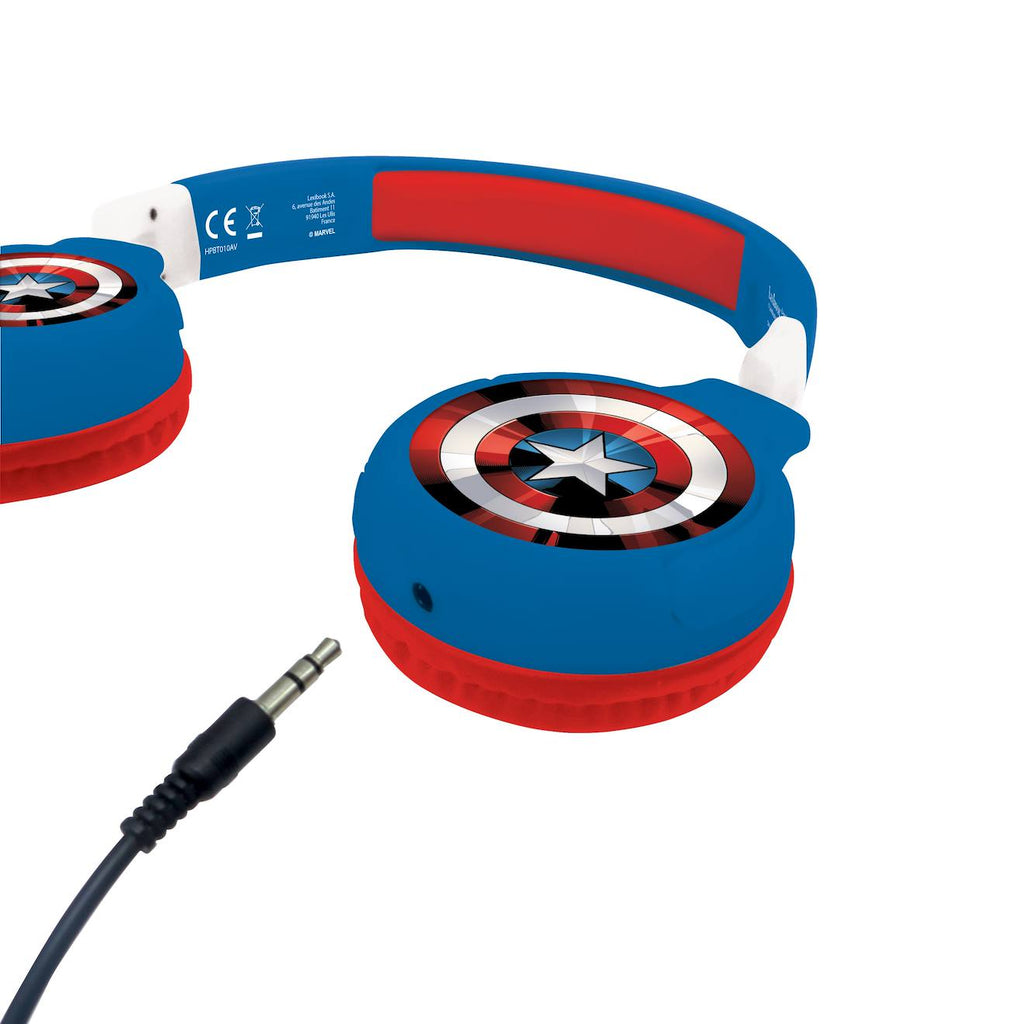Casque 2 en 1 Avengers Bluetooth et filaire avec limitation de son multicolore
