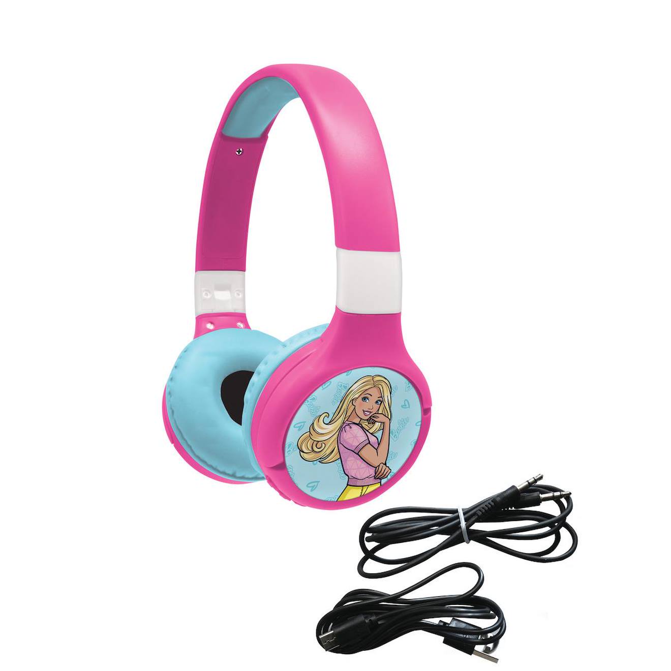 Casque 2 en 1 Barbie Bluetooth et filaire avec limitation de son multicolore